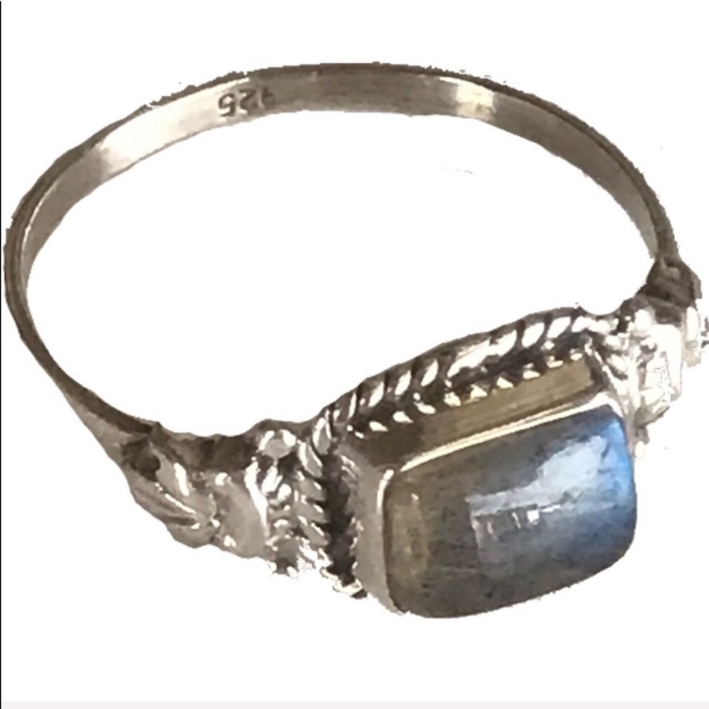 Labradorite sz 8 925 stamped handcrafted ring